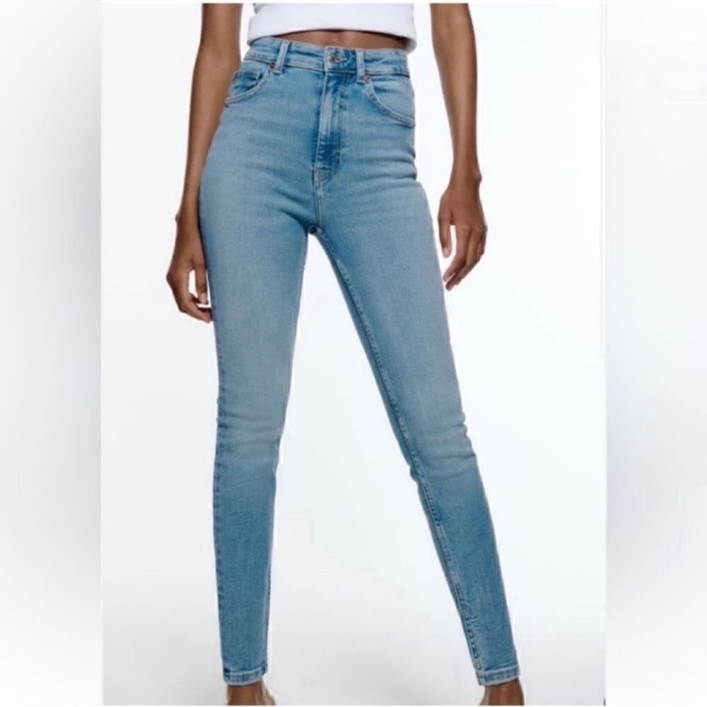 Zara Blue Skinny Jeans(Size 6)